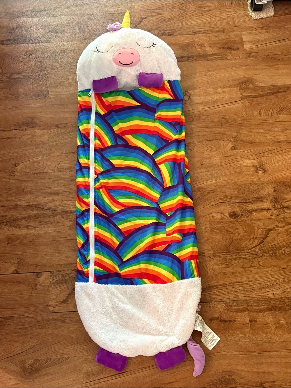 Kids Rainbow Unicorn Sleeping Bag - Multicolor Happy Nappers